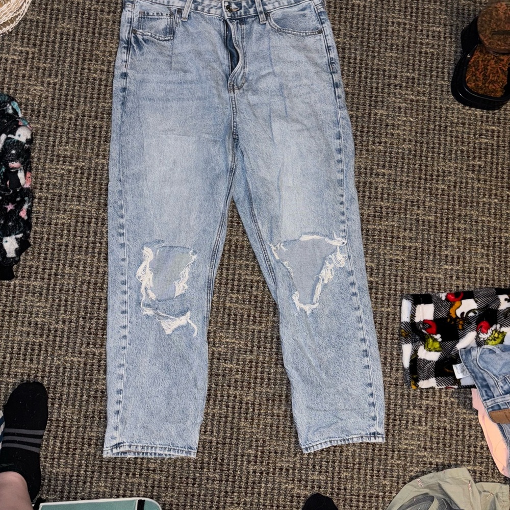 Light Blue Distressed Jeans